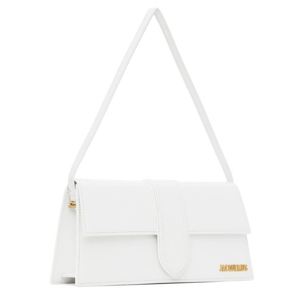 NEW Jacquemus Le Bambino Long Leather Shoulder Bag White Authentic NWT! - Picture 3 of 9
